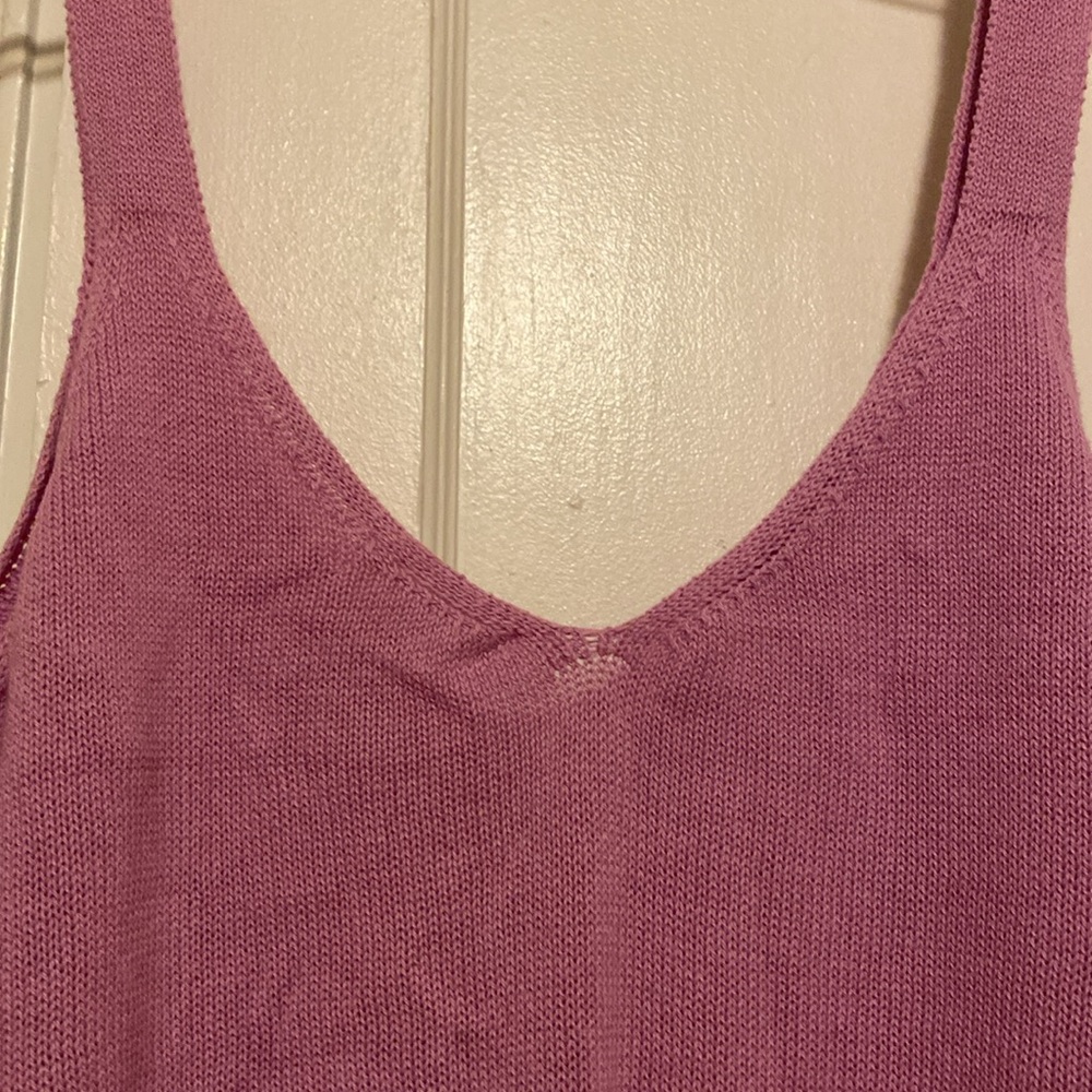 🎀 5/$20 🎀 NWT Bp Knit Crochet Tank Top Tulip size in purple tulip - Picture 12 of 13